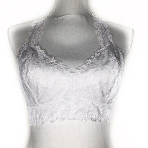 NWOT Felina White Lace Wireless Bralette Large